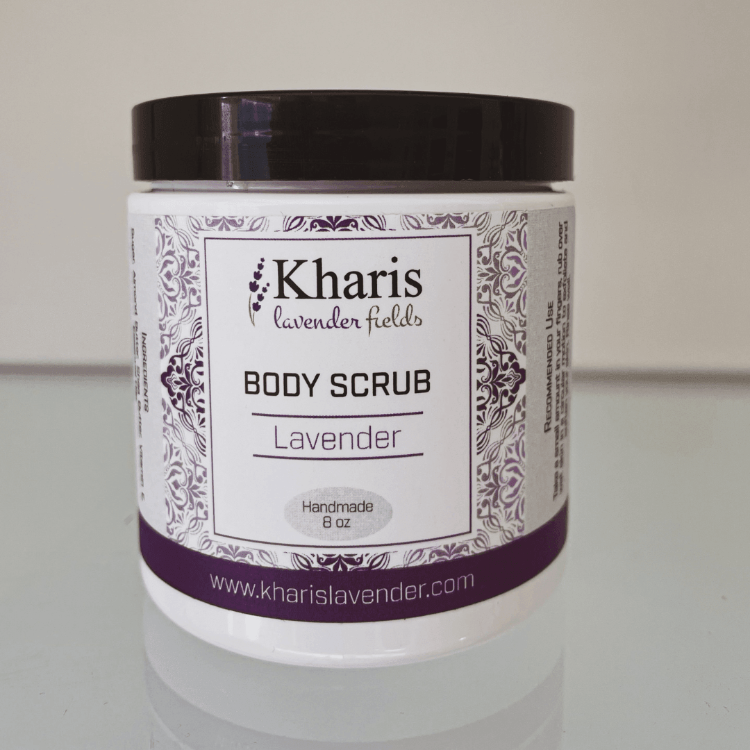 Body Scrub jar 8 oz- Kharislavender