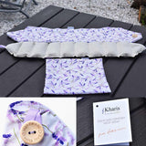 Lavender Neck Wrap calm and comfort Set - lavender buds and flaxseed