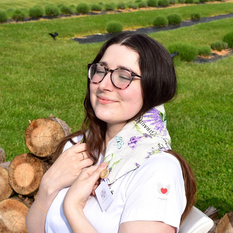 Lavender Neck Wrap calm and comfort - lavender buds and flaxseed
