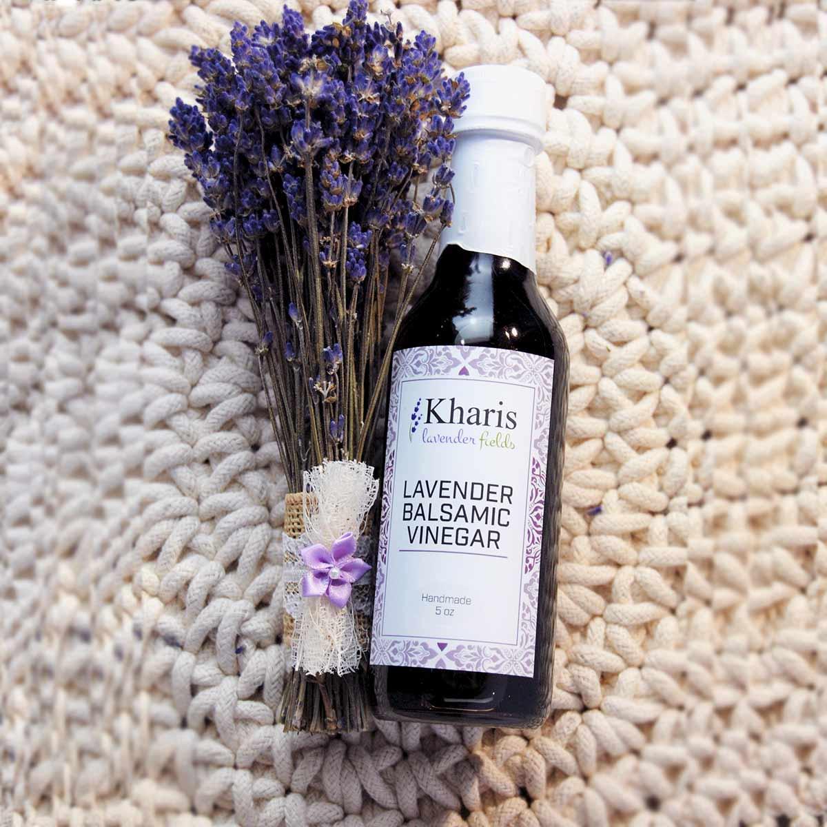 Balsamic Vinegar Lavender made from organic lavender- Kharislavender