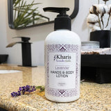 Lavender Hands & Body Lotion, exclusive lavender essential oil.
