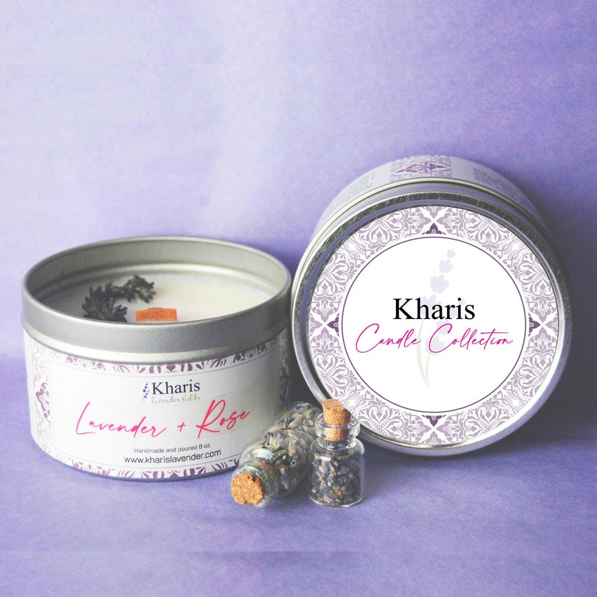 Lavender + Rose Candle - Kharislavender